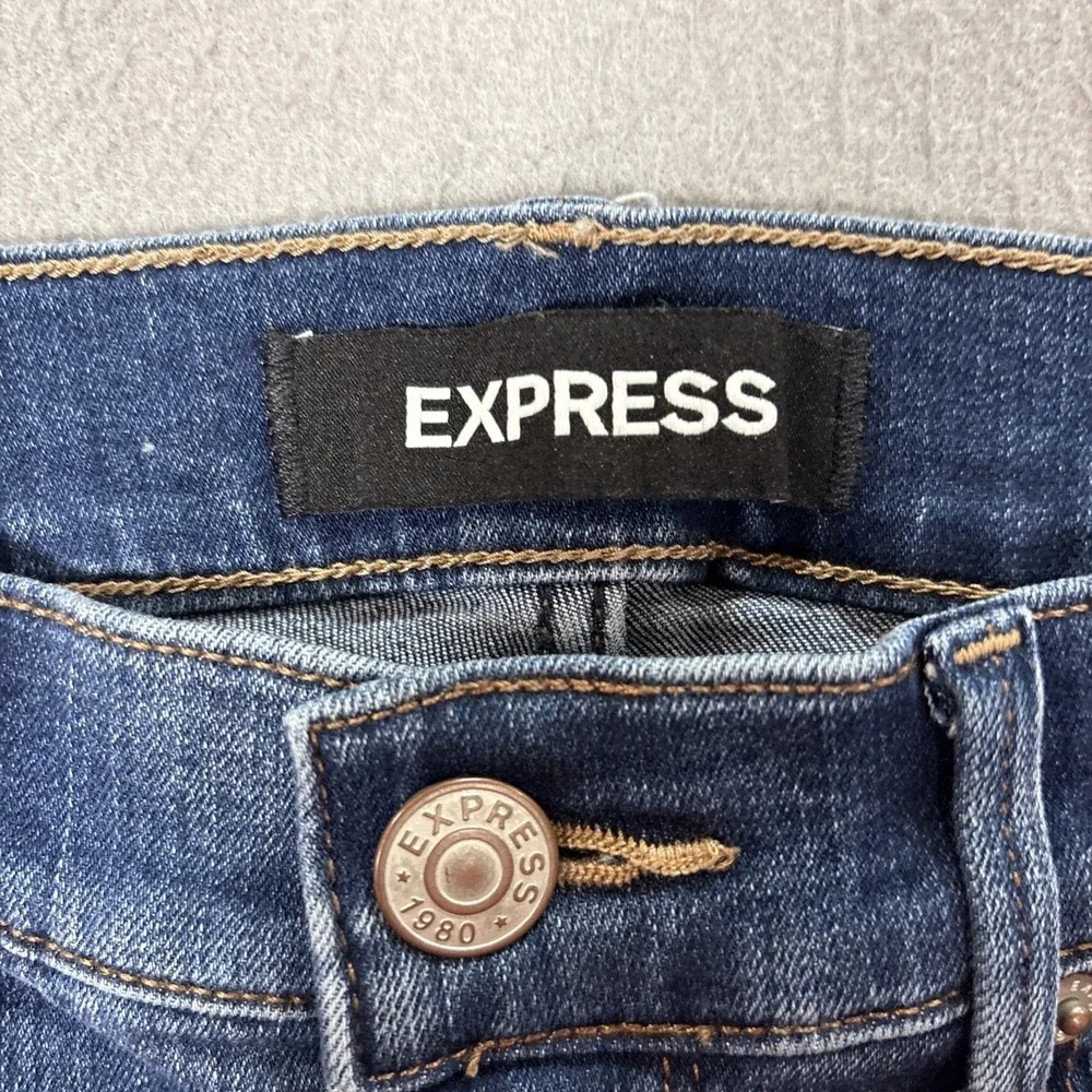 Express Size 6R Ankle LeggingMid Rise Jeans Red Side Stripe